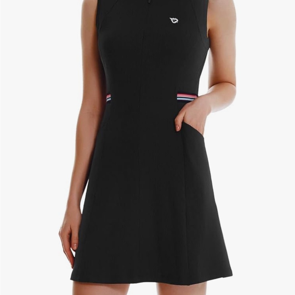 Baleaf Black Sleeveless soft Tennis Dress.